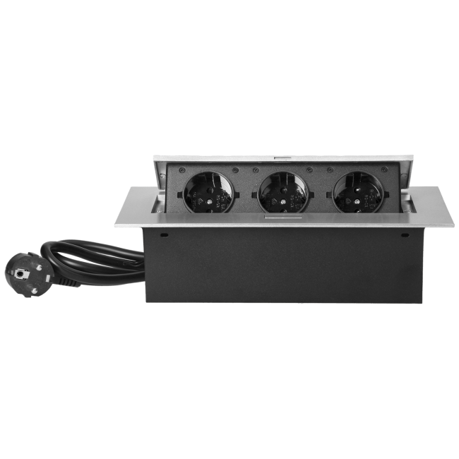 Orno Produžni kabel sa 3 x Schuko utičnice, ugradbena - OR-AE-1372(GS)/G - Image 3