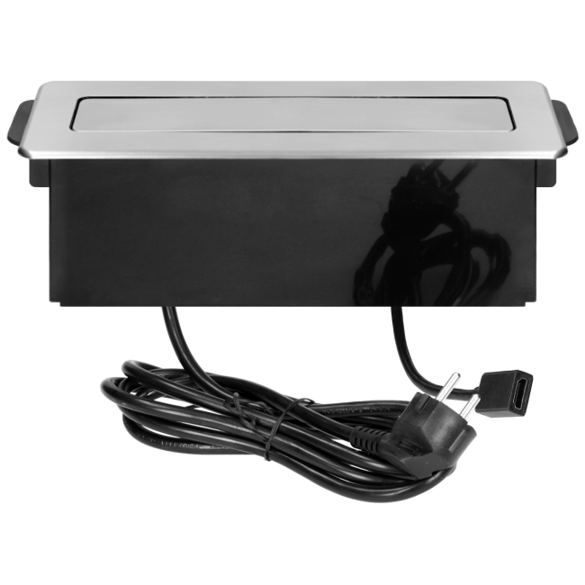 Orno Produžni kabel sa 2 x Schuko,2 x USB utičnice,HDMI,ugradbena - OR-GM-9016(GS)/B-G - Image 5