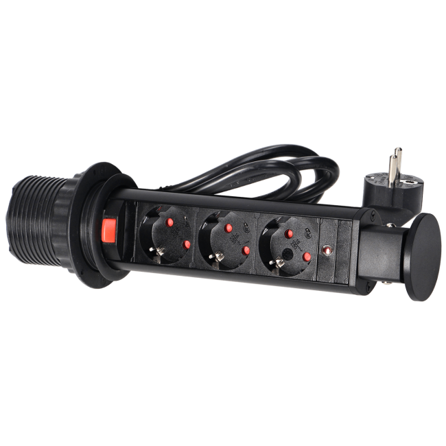 Orno Produžni kabel sa 3 x Schuko utičnice, ugradbena - OR-AE-1347(GS)/B - Image 3