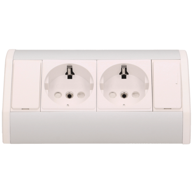 Orno Produžni kabel sa 2 x Schuko utičnice, ugradbena - OR-GM-9005/W-G(GS) - Image 3