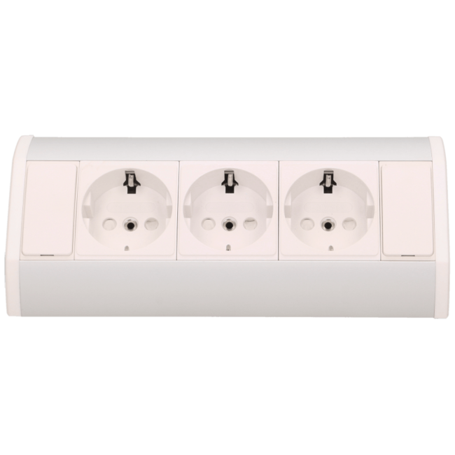 Orno Produžni kabel sa 3 x Schuko utičnice, ugradbena - OR-GM-9001/W-G(GS) - Image 3
