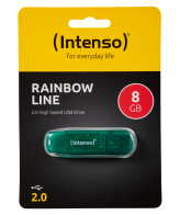 (Intenso) USB Flash drive 8GB Hi-Speed USB 2.0, Rainbow Line, ZELENI - USB2.0-8GB/Rainbow