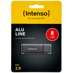 (Intenso) USB Flash drive 8GB Hi-Speed USB 2.0, ALU Line - USB2.0-8GB/Alu-a