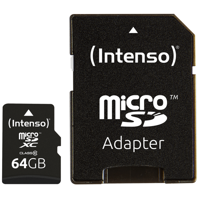 (Intenso) Micro SD Kartica 64GB Class 10 sa adapterom - SDXCmicro+ad-64GB/Class10 - Image 2
