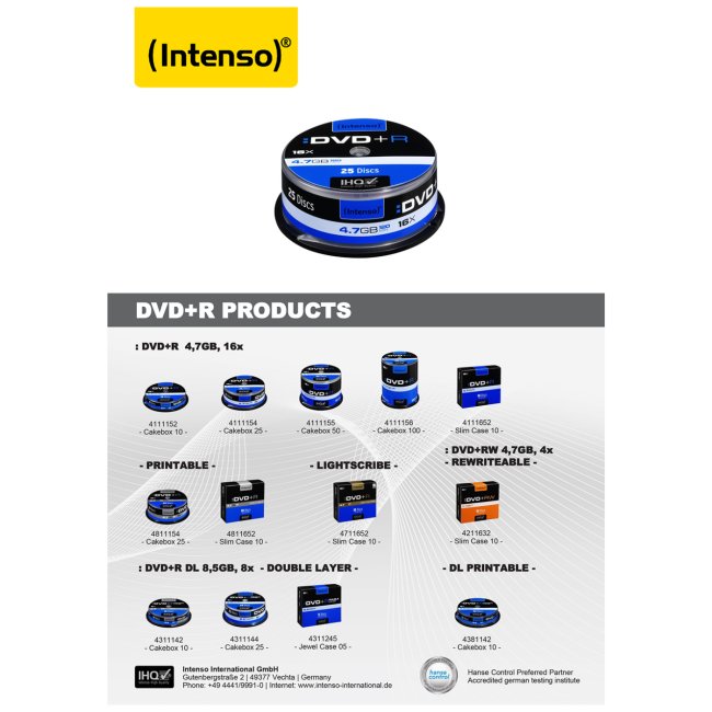 (Intenso) DVD+R 4,7GB pak. 10 komada Slim Case - DVD+R4,7GB/10Slim - Image 3