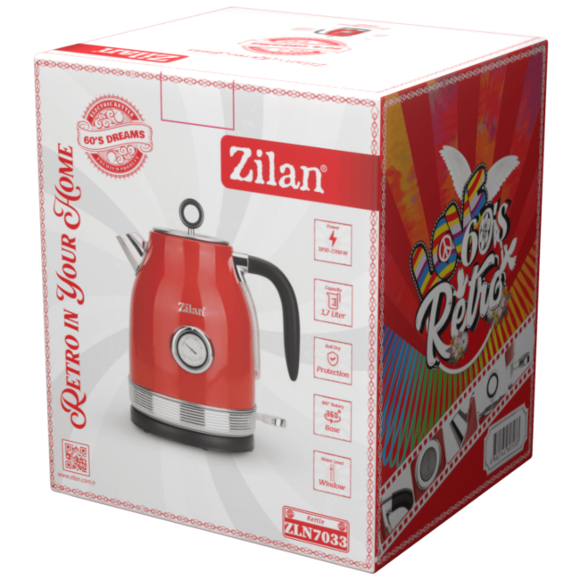 Zilan Kuhalo za vodu, zapremina 1.7 l, 2200 W, Retro - ZLN7033 - Image 2