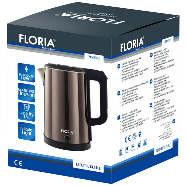 Floria Kuhalo za vodu, zapremina 1.8 l, 1500-1650 W - ZLN6142 - Image 2