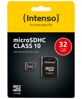 (Intenso) Micro SD Kartica 32GB Class 10 (SDHC & SDXC) sa adapterom - SDHCmicro+ad-32GB/Class10