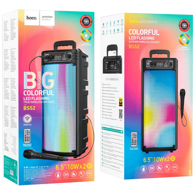 hoco. Zvučnik bežični sa mikrofonom, Bluetooth, 2200 mAh - BS52 Billowing - Image 2