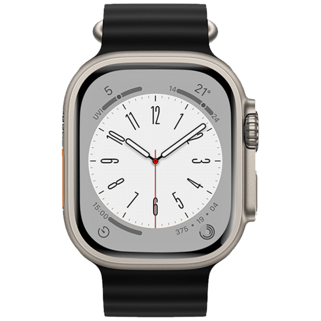 hoco. Silikonski remen za iWatch, 42/44/45/49mm, crna - iWatch WA12 Black - Image 3