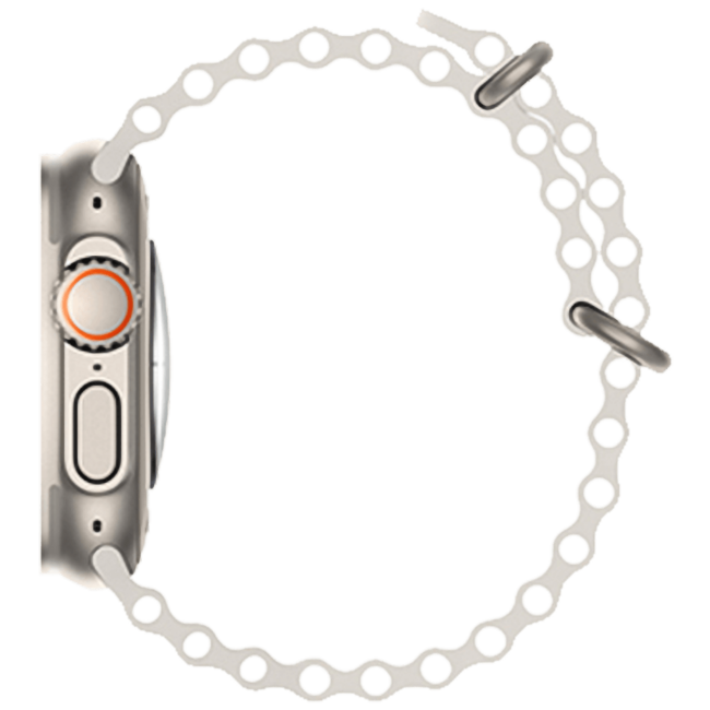 hoco. Silikonski remen za iWatch, 42/44/45/49mm, bijela - iWatch WA12 White - Image 2