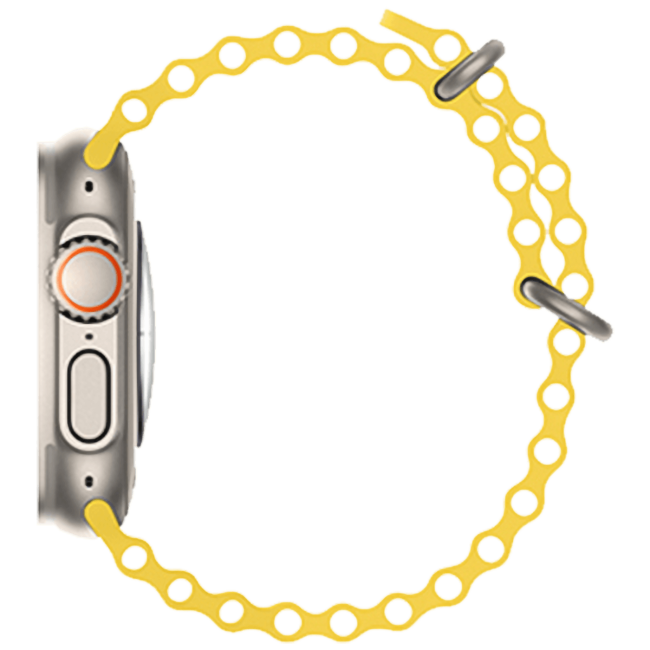 hoco. Silikonski remen za iWatch, 42/44/45/49mm, žuta - iWatch WA12 Yellow - Image 2