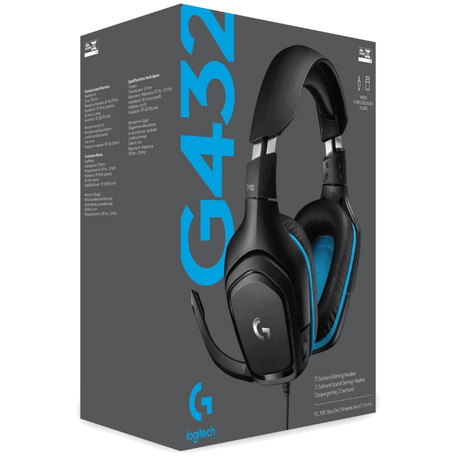 Logitech Slušalice sa mikrofonom, gaming, 7.1 surround - G432 - Image 2