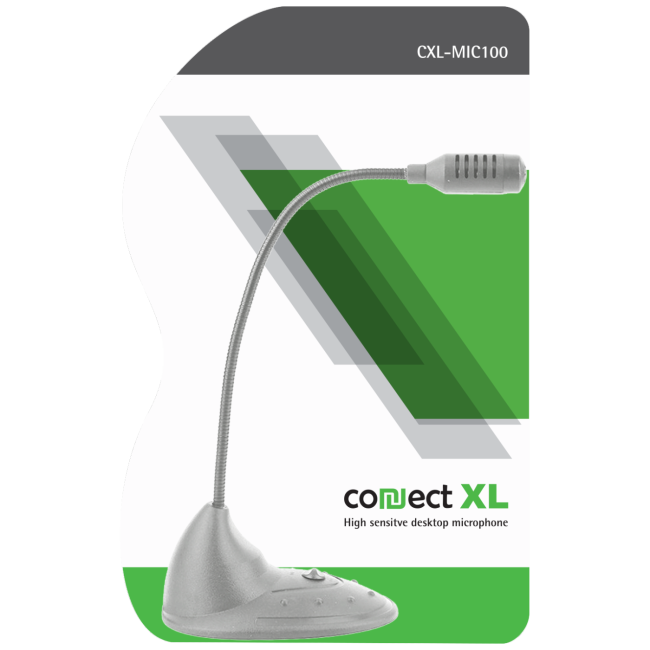 Connect XL Mikrofon za PC sa postoljem, konekcija Jack 3,5mm - CXL-MIC100