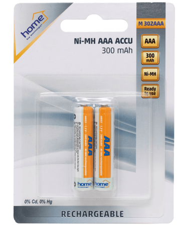 home Baterija punjiva AAA,  NiMh, 300mAh, blister 2 kom - M 302AAA