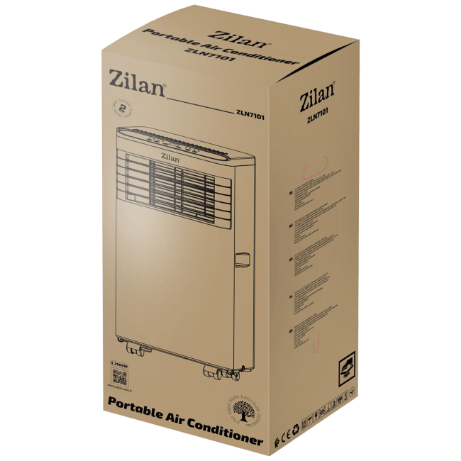 Zilan Prijenosni/Mobilni klima uređaj, 3u1, 9000 Btu, 2.6 kW - ZLN7101 - Image 4