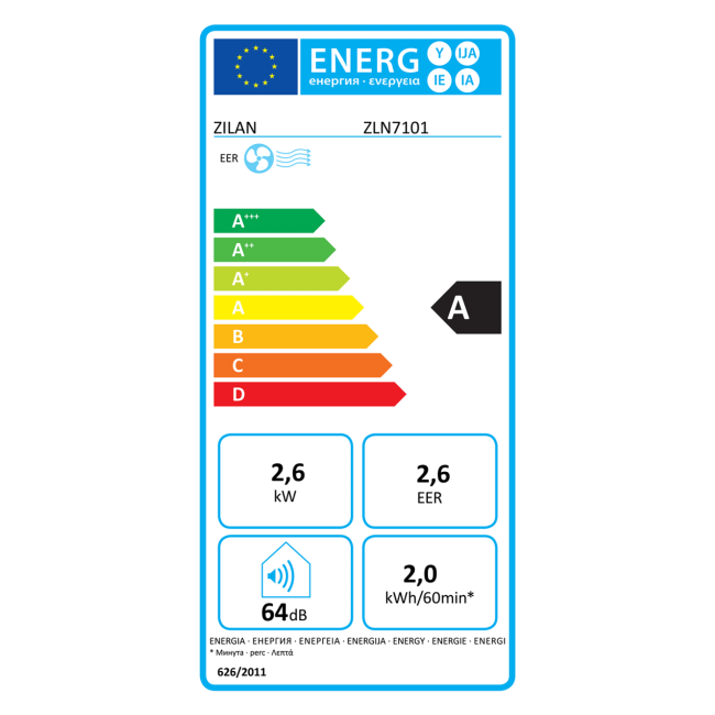 Zilan Prijenosni/Mobilni klima uređaj, 3u1, 9000 Btu, 2.6 kW - ZLN7101 - Image 5