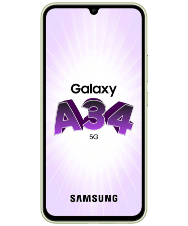 Samsung Smartphone 6.6", 5G, Octa Core 2.6GHz, RAM 8GB, 48Mpixel - Galaxy A34 5G 8GB/128GB Lime