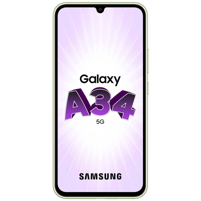 Samsung Smartphone 6.6", 5G, Octa Core 2.6GHz, RAM 8GB, 48Mpixel - Galaxy A34 5G 8GB/128GB Lime