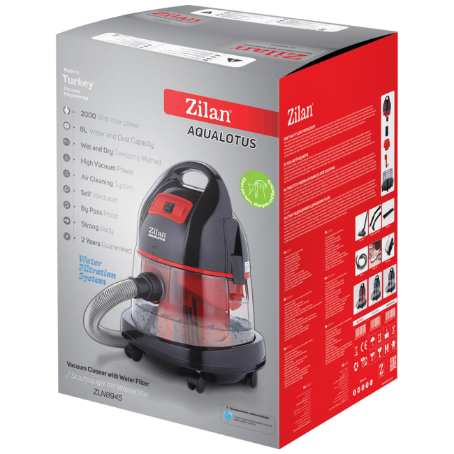Zilan Usisavač za suho/mokro usisavanje, 1600 W, siva - ZLN8945/GY - Image 2