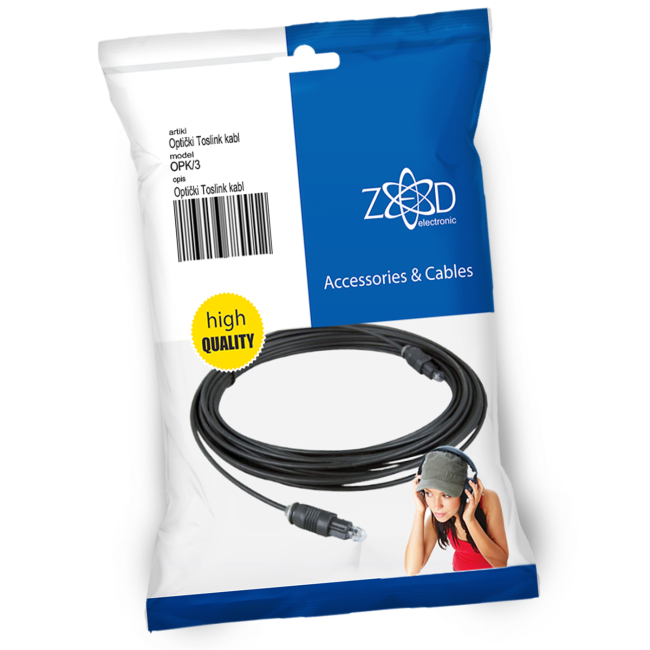 ZED electronic Optički Toslink kabl 3 metra, extra kvaliteta - OPK/3