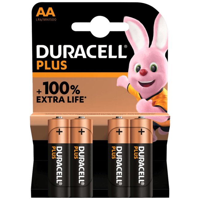 Duracell Baterija alkalna, AA, 1,5 V, blister 4 kom. - Mignon AA B4