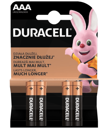 Duracell Baterija alkalna, AAA, 1,5 V, blister 4 kom. - Micro AAA B4