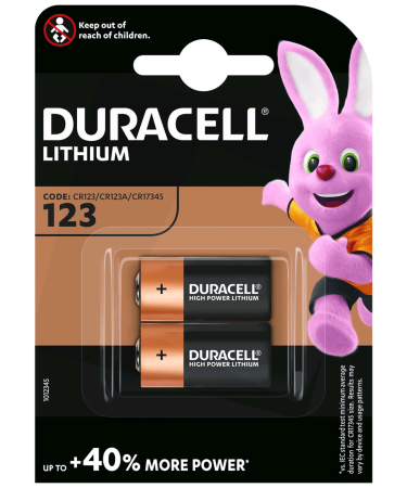 Duracell Baterija litijumska CR123A, 3V, blister 2 kom. - CR123A B2