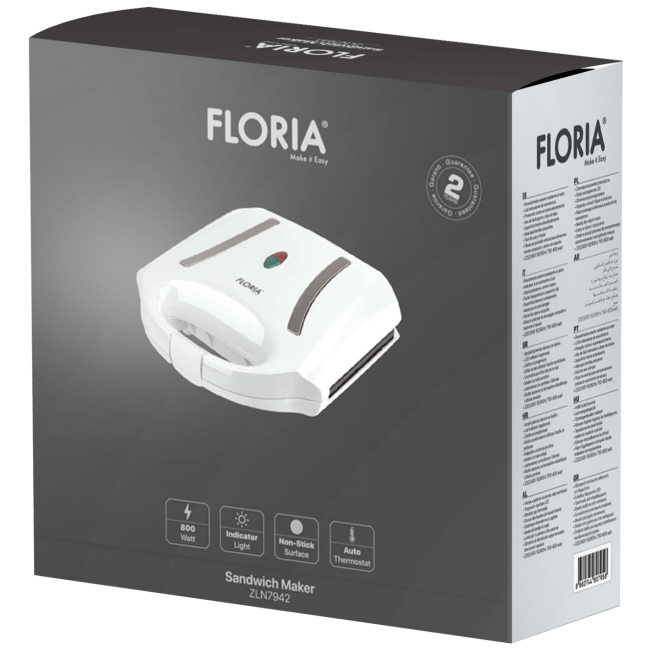 Floria Toster, LED indikator, 800 W, bijela - ZLN7942 - Image 2
