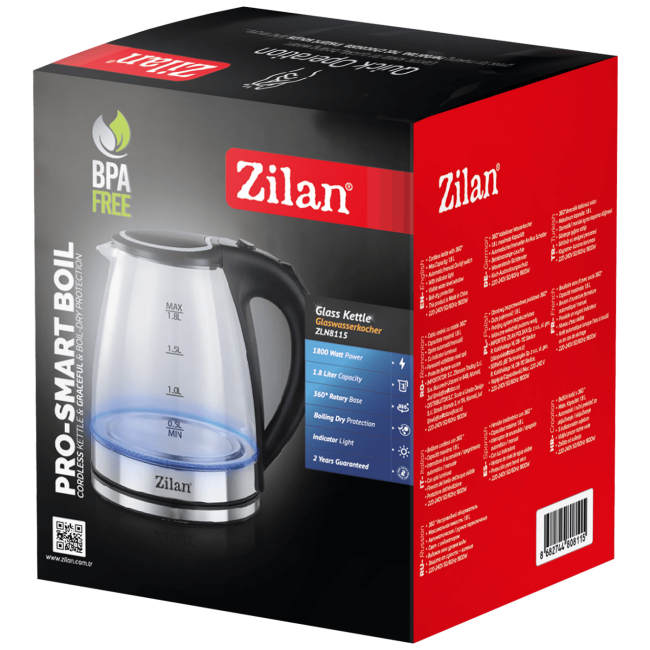 Zilan Kuhalo za vodu, zapremina 1.8 l, 1800 W - ZLN8115 - Image 3