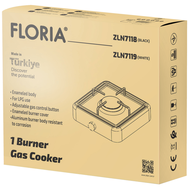Floria Plinski rešo sa 1 plamenikom, crna - ZLN7118 - Image 3