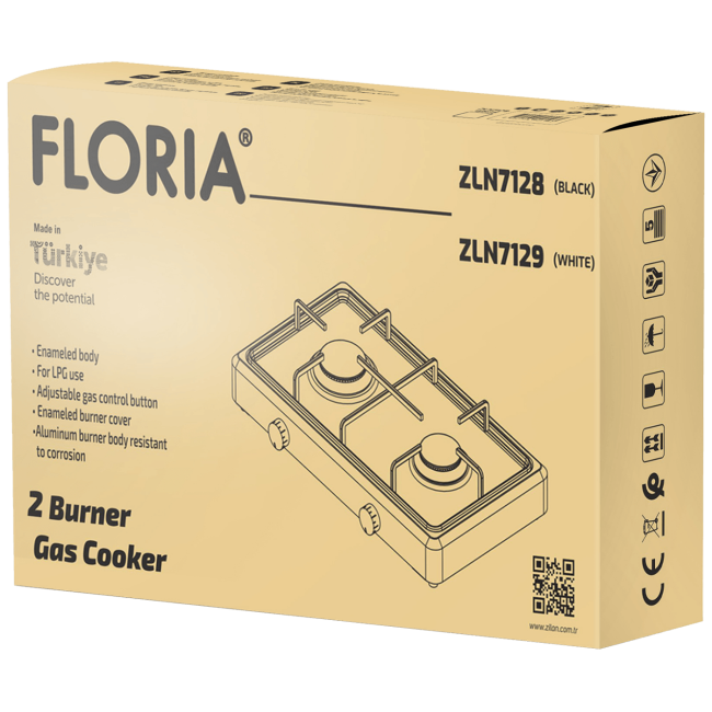 Floria Plinski rešo sa 2 plamenika, crna - ZLN7128 - Image 3