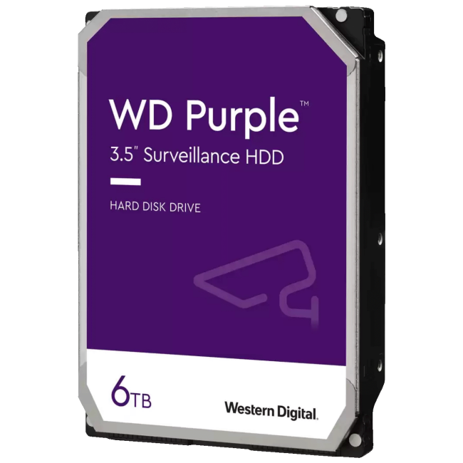 Western Digital Hard disk 3,5", 6TB, Caviar Purple, pog. za video nadzor - WD64PURZ