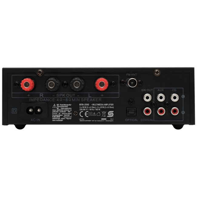 SAL Multimedijsko mini HiFi pojačalo,2x50W,BT-FM-USB-OPTI-KOAX - BTA 250 - Image 3