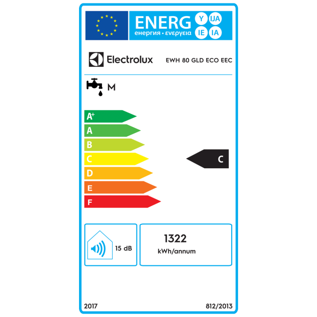 Electrolux Bojler 80 lit., Cijevni električni grijač (TEN), 2kW, IPX4 - EWH 80 GLD Eco EEC - Image 7