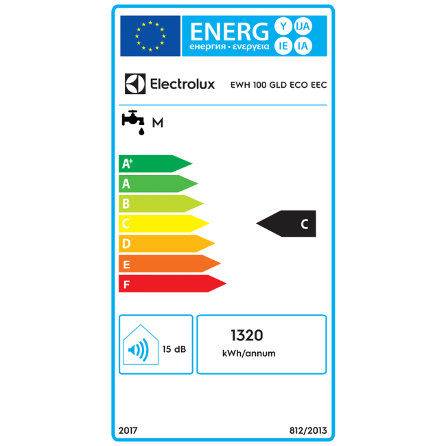 Electrolux Bojler 100 lit., Cijevni električni grijač (TEN), 2kW, IPX4 - EWH 100 GLD Eco EEC - Image 6
