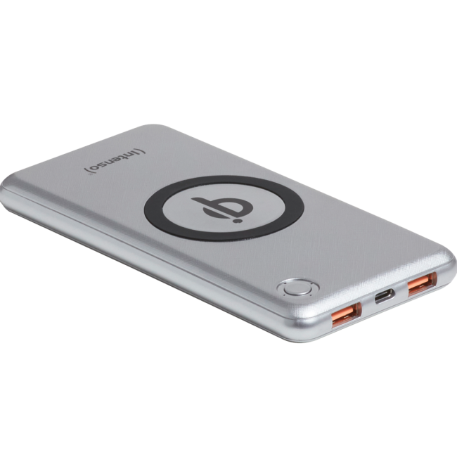 (Intenso) Prijenosni punjač za mobitele i tablete 10000mAh, bežični - POWERBANK WPD10000 silver - Image 2
