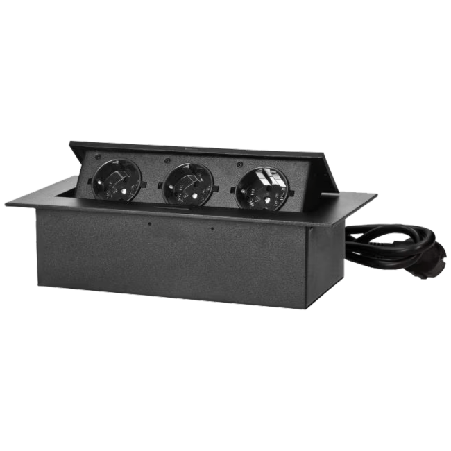 Orno Produžni kabel sa 3 x Schuko utičnice, ugradbena - OR-GM-9037(GS)/B