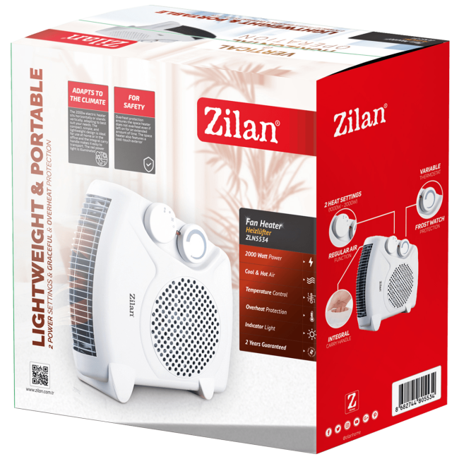 Zilan Grijalica sa ventilatorom, 2000 W - ZLN5534 - Image 3
