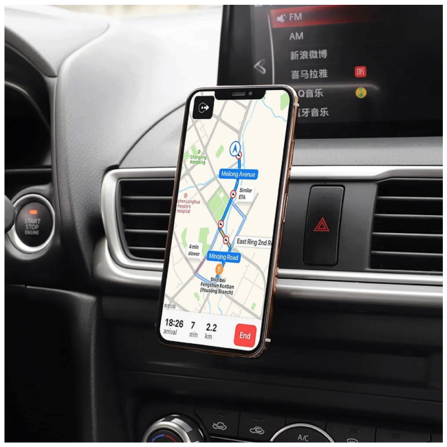 hoco. Držač za mobilne uređaje, magnetni, Alu tijelo - CA47 Metal Black - Image 4