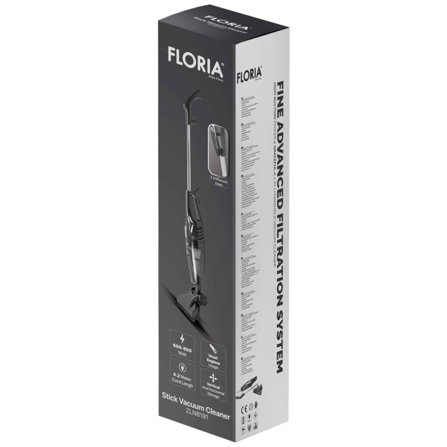 Floria Usisavač sa posudom, 2u1, vertikalni, 800W - ZLN8191 - Image 3