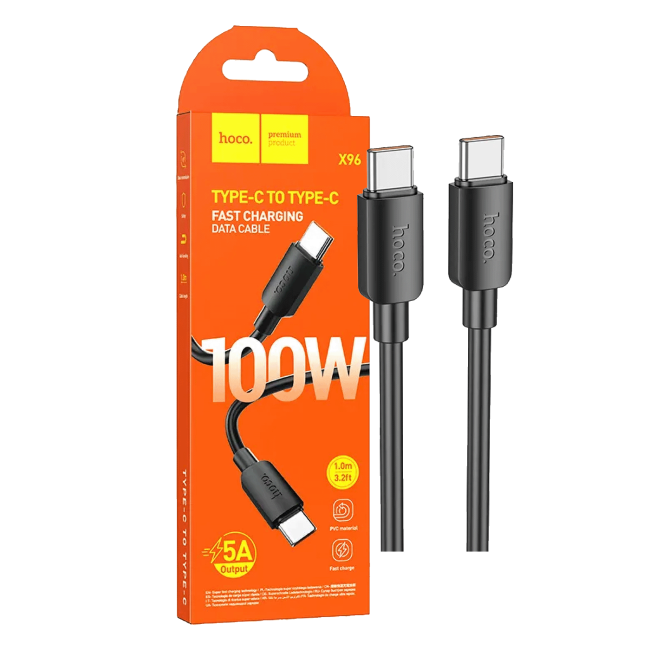 hoco. USB kabl za smartphone, type C, 100W, crna - X96 Hyper, 100W, Crni