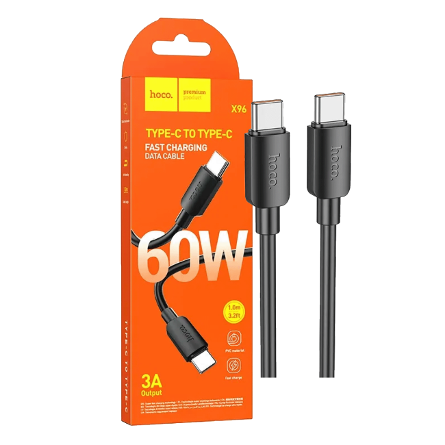 hoco. USB kabl za smartphone, type C, 60W, crna - X96 Hyper, 60W, Black