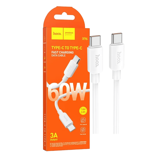 hoco. USB kabl za smartphone, type C, 60W, bijela - X96 Hyper, 60W, White