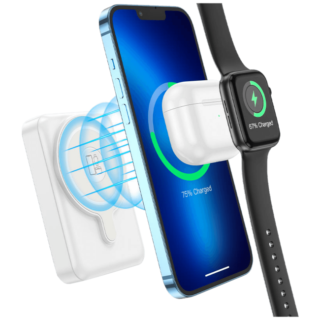 hoco. Punjač prijenosni, bežični, magnetic, 10000mAh, PD20W - Q11 Expressar - Image 2