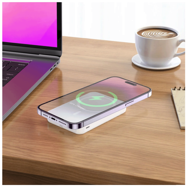 hoco. Punjač prijenosni, bežični, magnetic, 5000mAh, PD20W - J109 Easy - Image 5