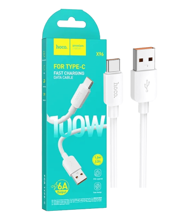 hoco. USB kabl za smartphone, USB-A to type C, 100W, bijela - X96 Hyper, 100W, White