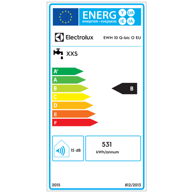 Electrolux Bojler 10 lit., Cijevni električni grijač (TEN), 2kW, IPX4 - EWH 10 Q-bic O EU - Image 6