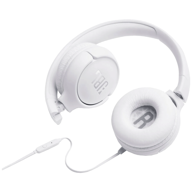 JBL Slušalice sa mikrofonom, headset, 3.5mm, sklopive - Tune 500 White - Image 5