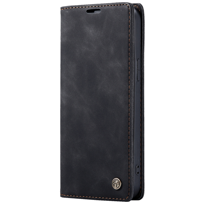 CaseMe Futrola preklopna za iPhone 15 Pro Max, koža, crna - Flip Lea. P. Case iPhone 15 Pro Max - Image 2
